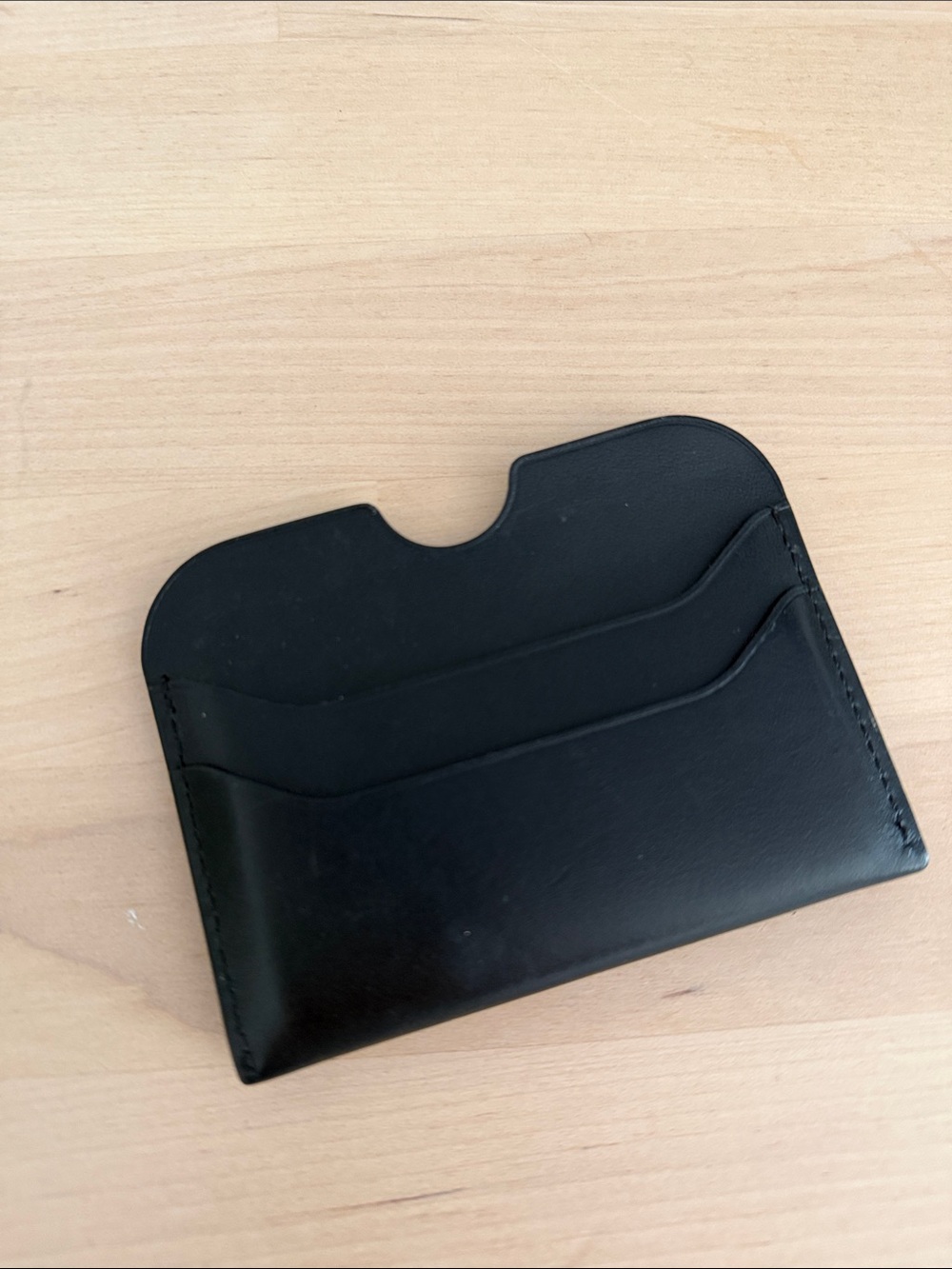 Acne Studios Black Leather Card & Key Sleeve - Picture 2 of 2